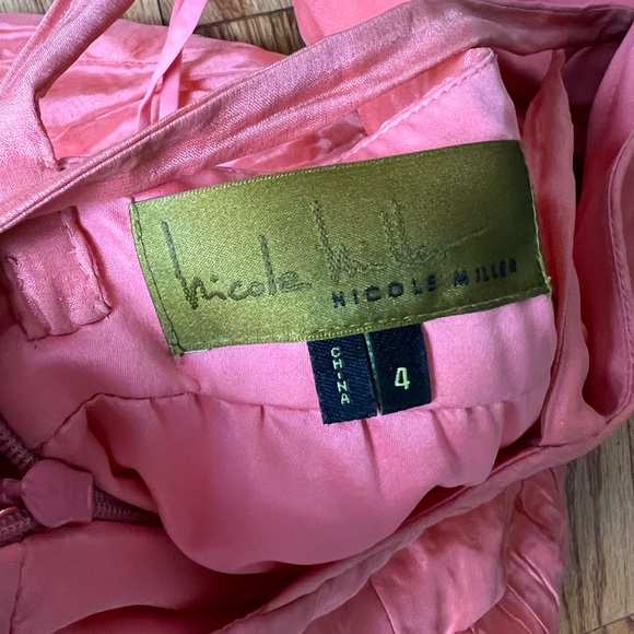 Nicole Miller Silk Coral Dress - Picture 7 of 8